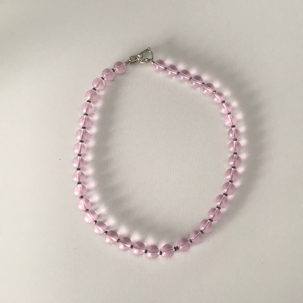 light pink necklace